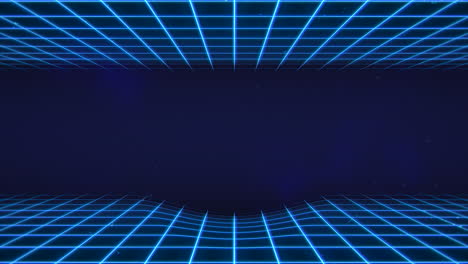 Motion-retro-blue-lines-in-space-with-abstract-background-1