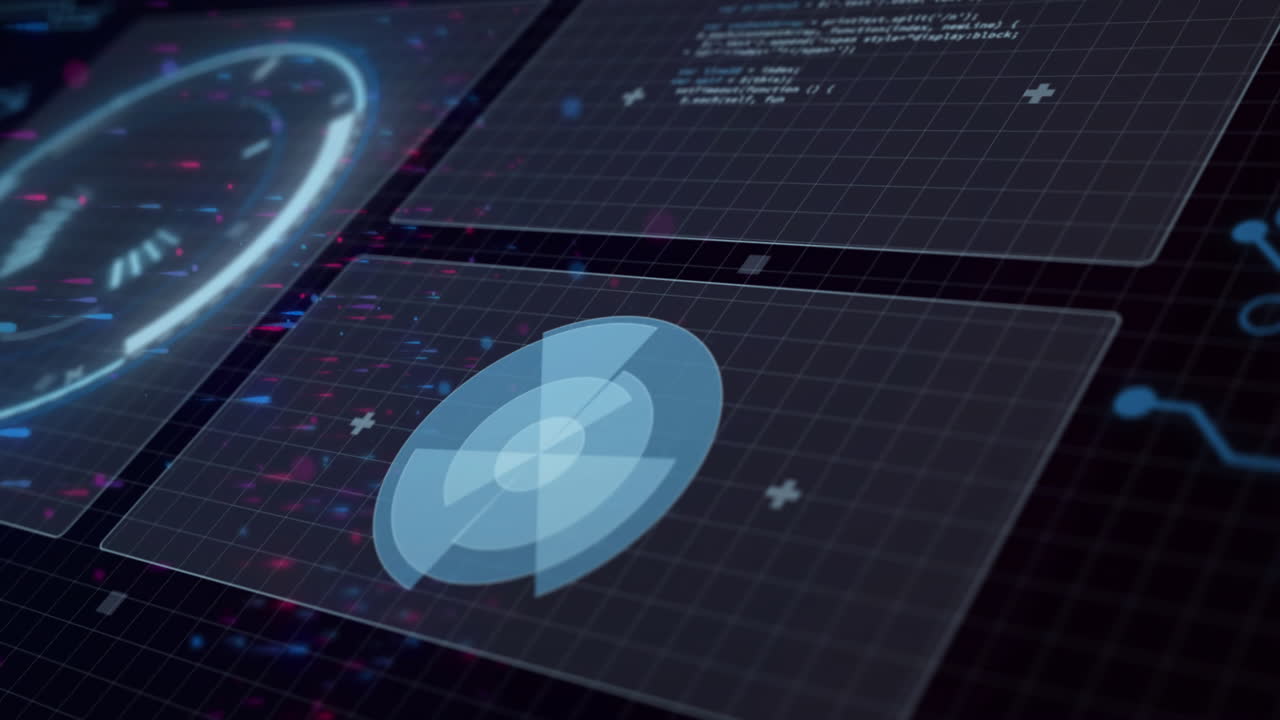 animación del escaneo del alcance y el procesamiento de datos en pantallas