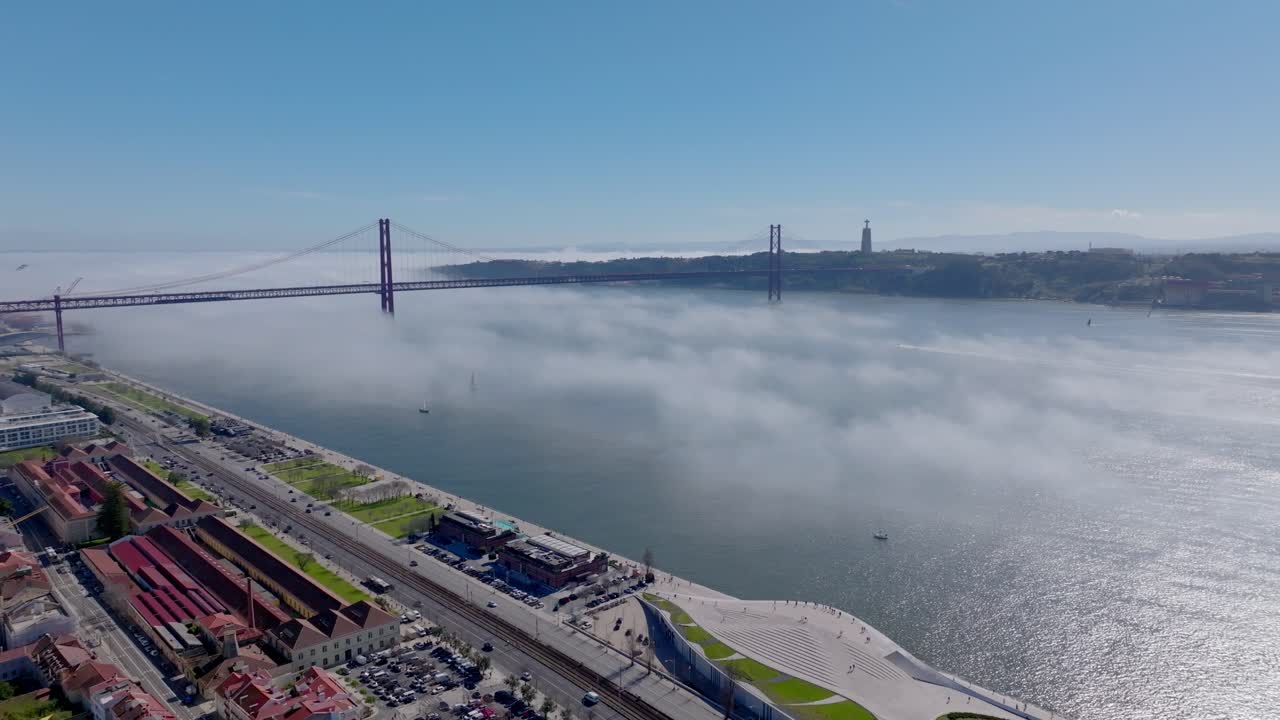 Drone shot from Lisbon, Portugal.