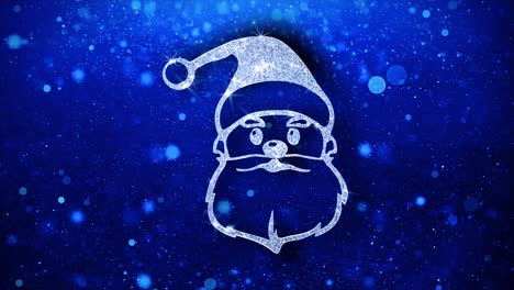 santa claus face with sparkle effect