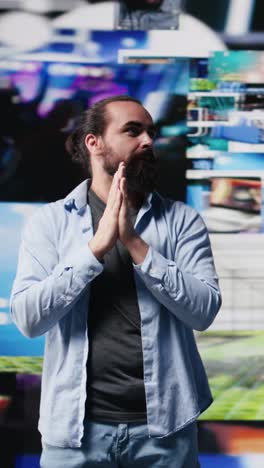 vertical video successful online lifestyle of an influencer checking real time notifications