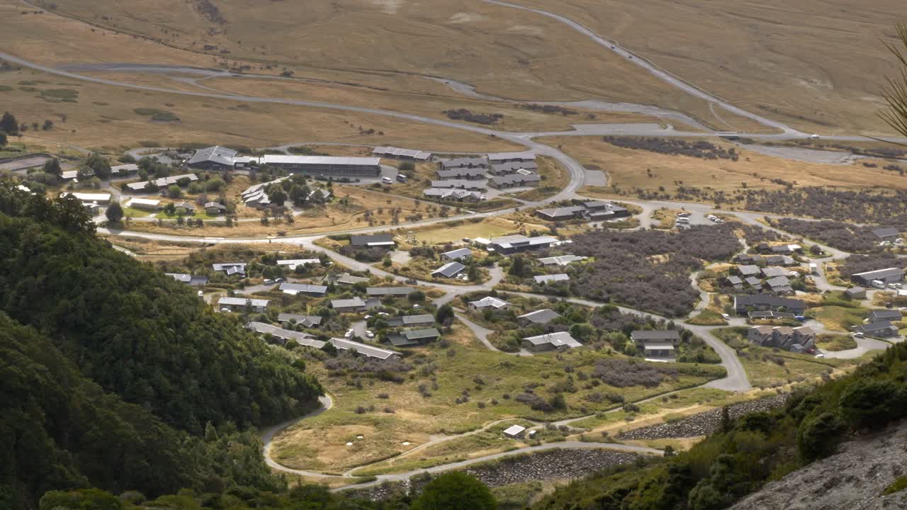 View Of Mount Cook Village In South Island, New Zealand - Wide Shot
