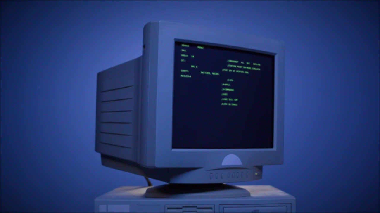 Vintage Computer with CRT Monitor