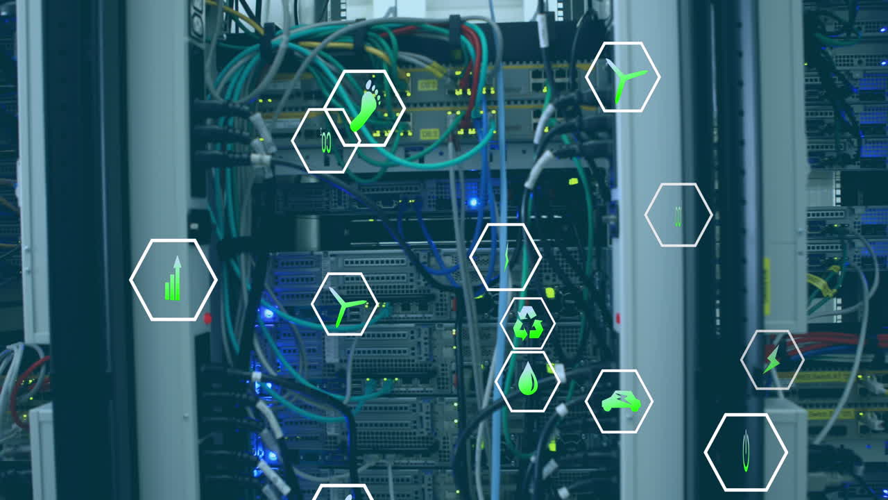 animación de iconos digitales a través de servidores