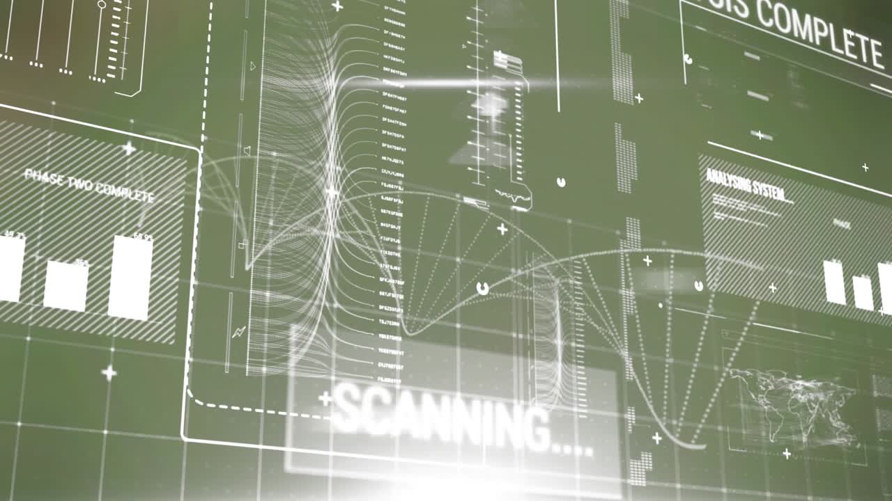 Animation of data processing over shapes