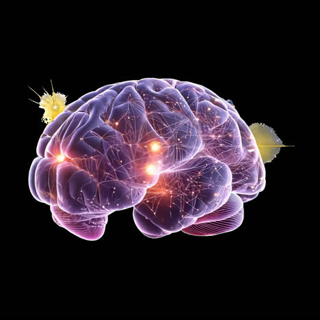 futuristic neural network animation isolated asset, transparent 4k video, alpha channel, prores 4444