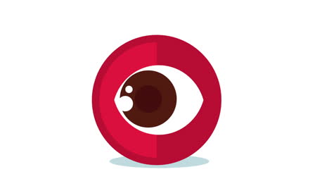 eye human optical button animation