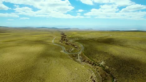 fly over cliff area near capricorn tropic close to san pedro de atacama desert and region in the north of chile