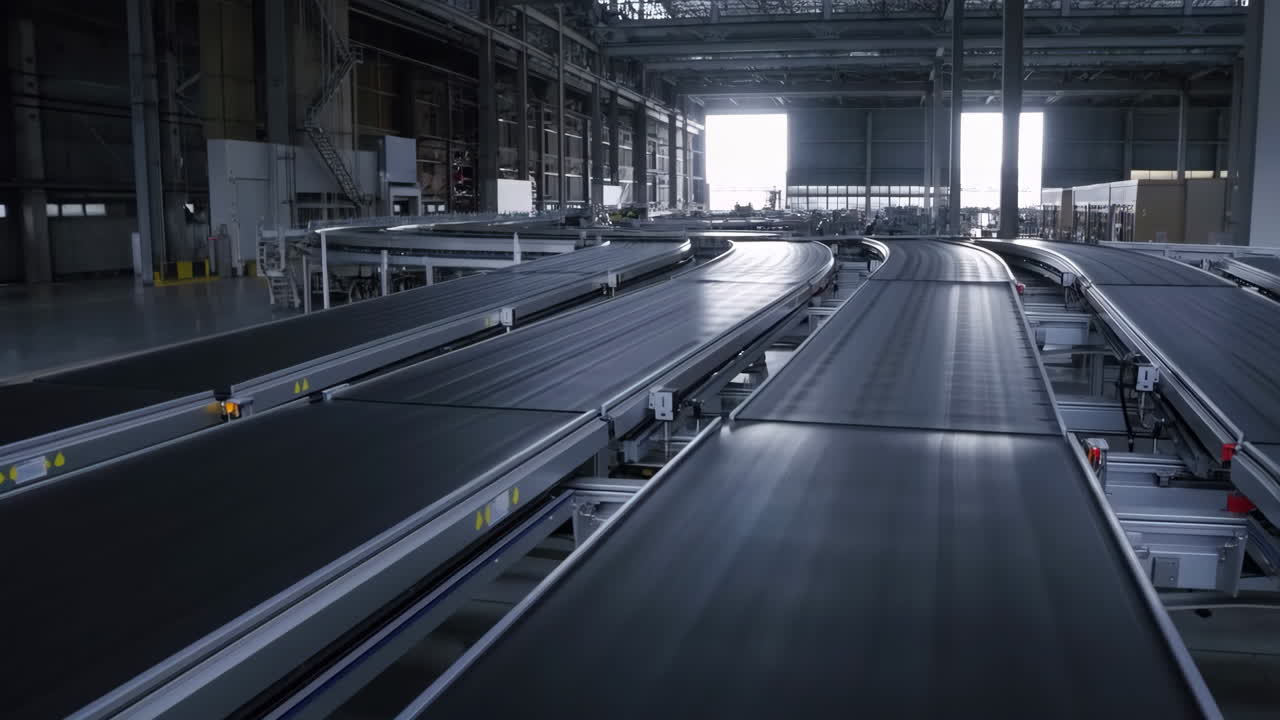 Conveyor Belts in a Factory