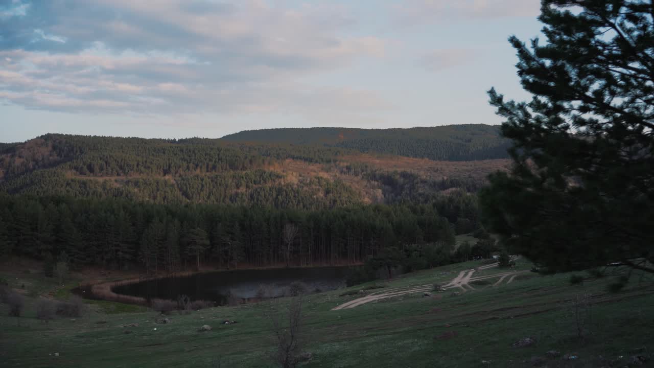 lago negro y el bosque