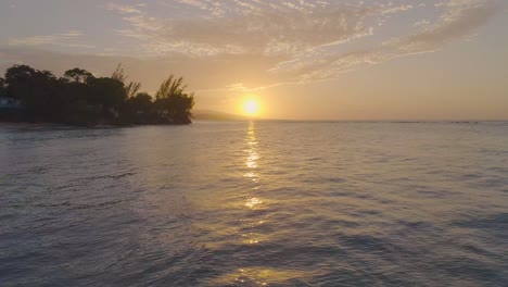 serene sunset over tropical water