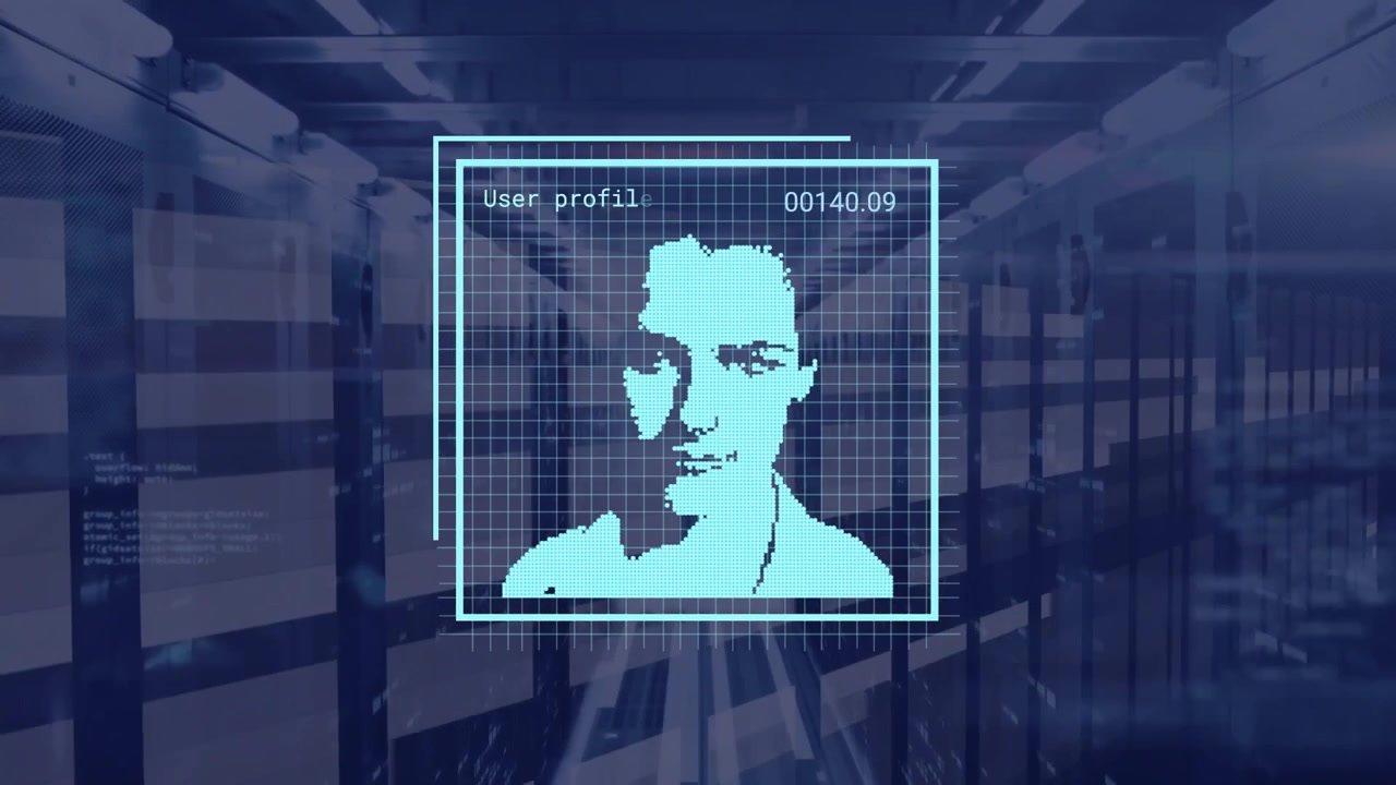 Animation of biometric photos and data processing over computer servers