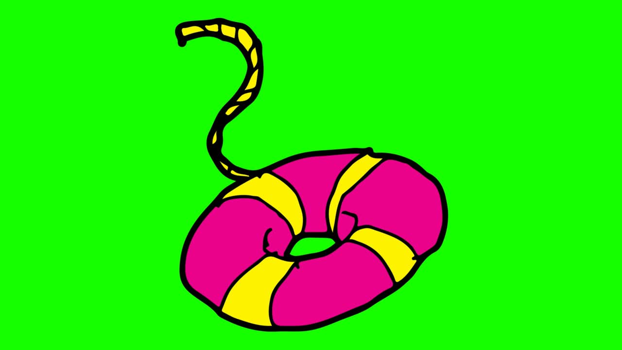 niños dibujando un fondo verde con el tema de la boya