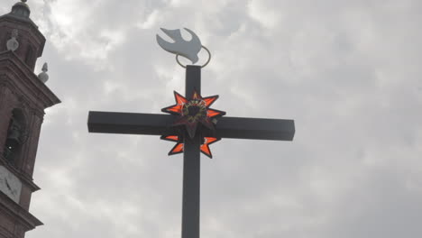 in the city of crema italia, in the sanctuary of santa maria della croce, this cross of the apostolate waits with love and joy to be looked at and contemplated