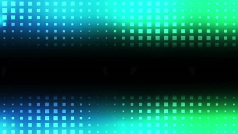 animación de cuadrados coloridos con fondo azul y verde de gradiente