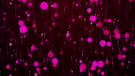 4k partículas en ascenso y fondo de bucle de bola rosa
