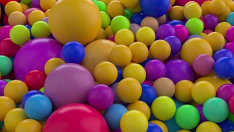 3d render of bright colored reflective balls