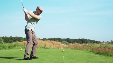 man playing golf