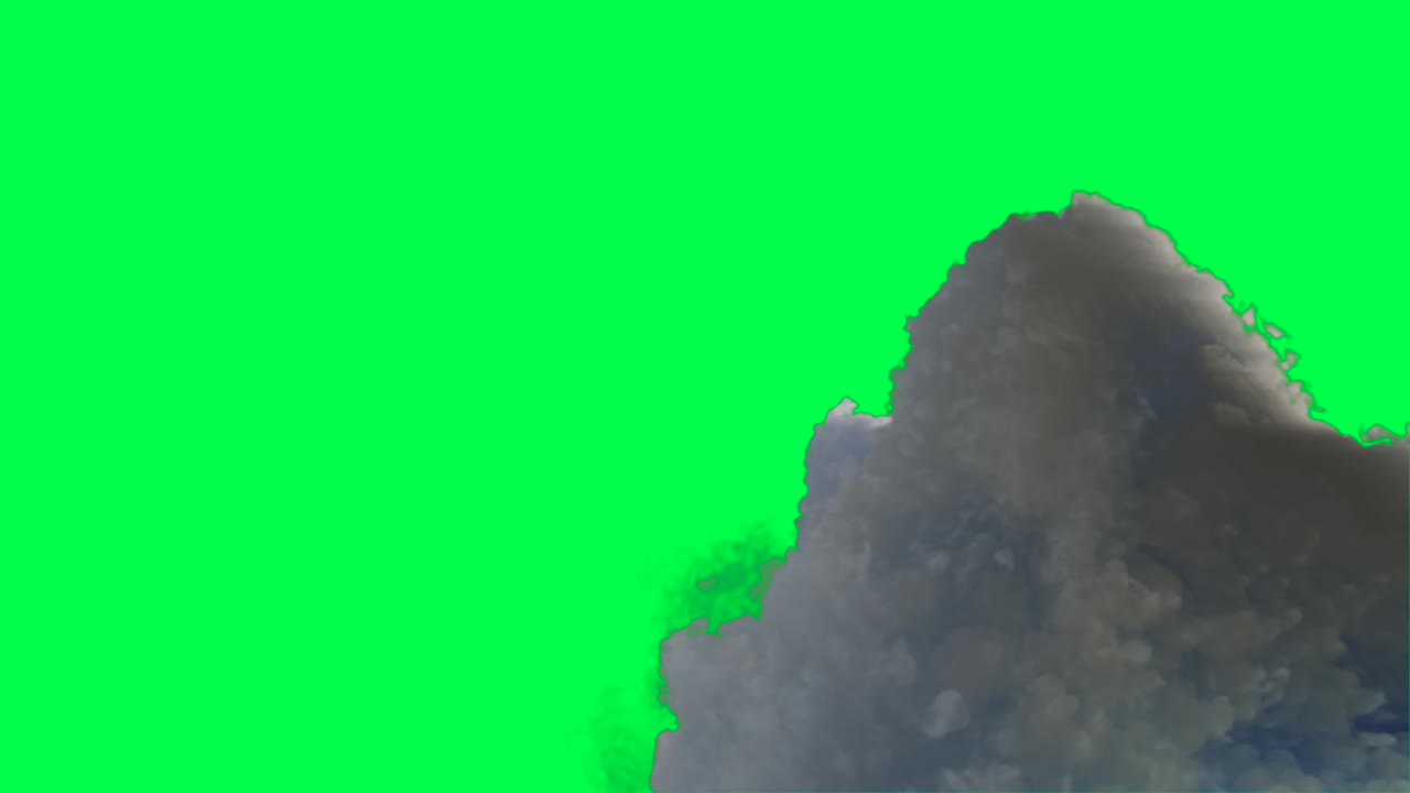 녹색 스크린 구름 폭발