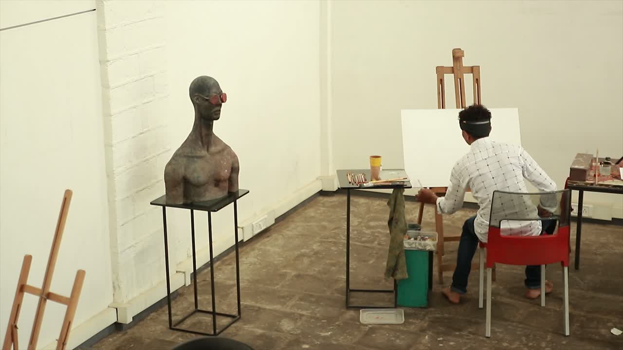 제작 모드의 화가 - 스톡 이미지