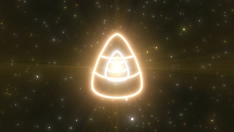 las luces de neón de halloween brillan en el túnel de la noche oscura moviéndose - 4k sin costuras vij bucle de movimiento animación de fondo