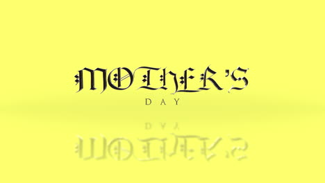 modern, clean mothers day design on yellow background