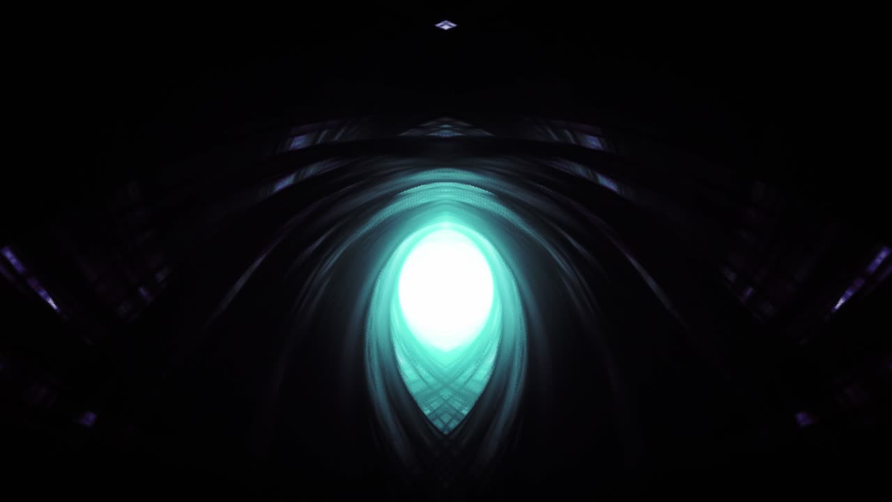 visuales de agujero de gusano de bucle de caleidoscopio sin costuras. resumen