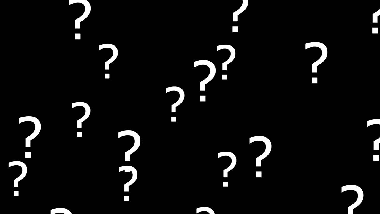 White Question Marks on Black Background Pattern