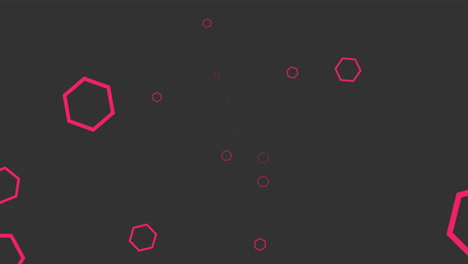 Motion-and-fly-geometric-small-red-hexagons