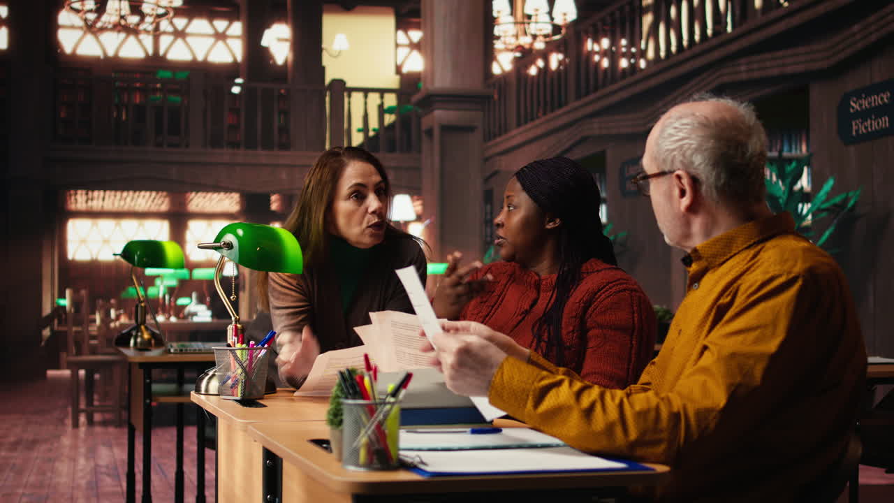 Group Studying in Library