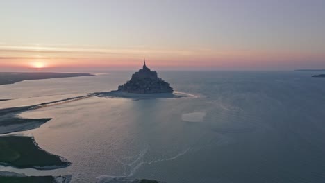 Approaching--Mont-St-Michel-at-sunset