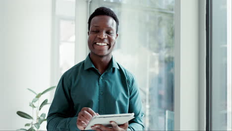 Face,-business-and-black-man-with-tablet