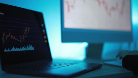 young woman studying data charts for marketing financial reports