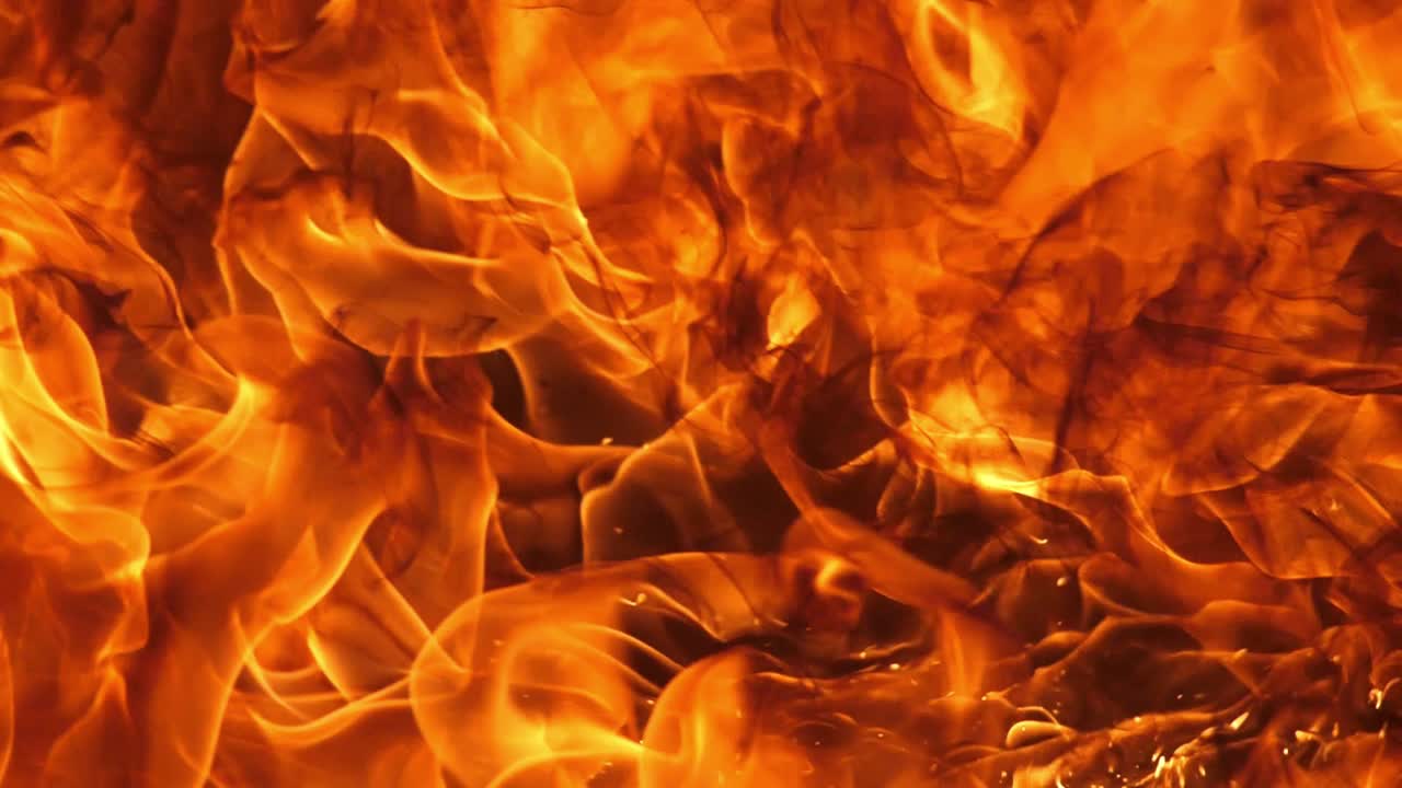 느린 동작 속도 클로즈업 화재 화재 패턴을 배경으로