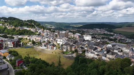 wiltz, luxembourg,buildings, valley, nature. aerial views