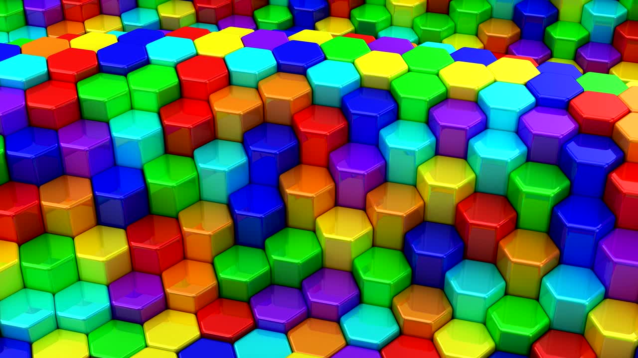 los hexágonos formaron una onda