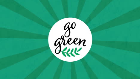 animación de permanecer verde en círculo sobre un fondo verde en movimiento