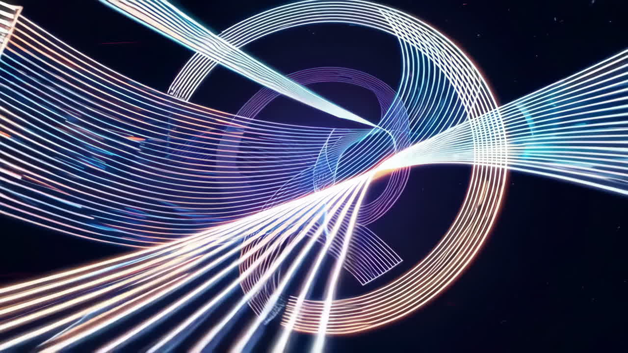 Abstract Neon Light Trails