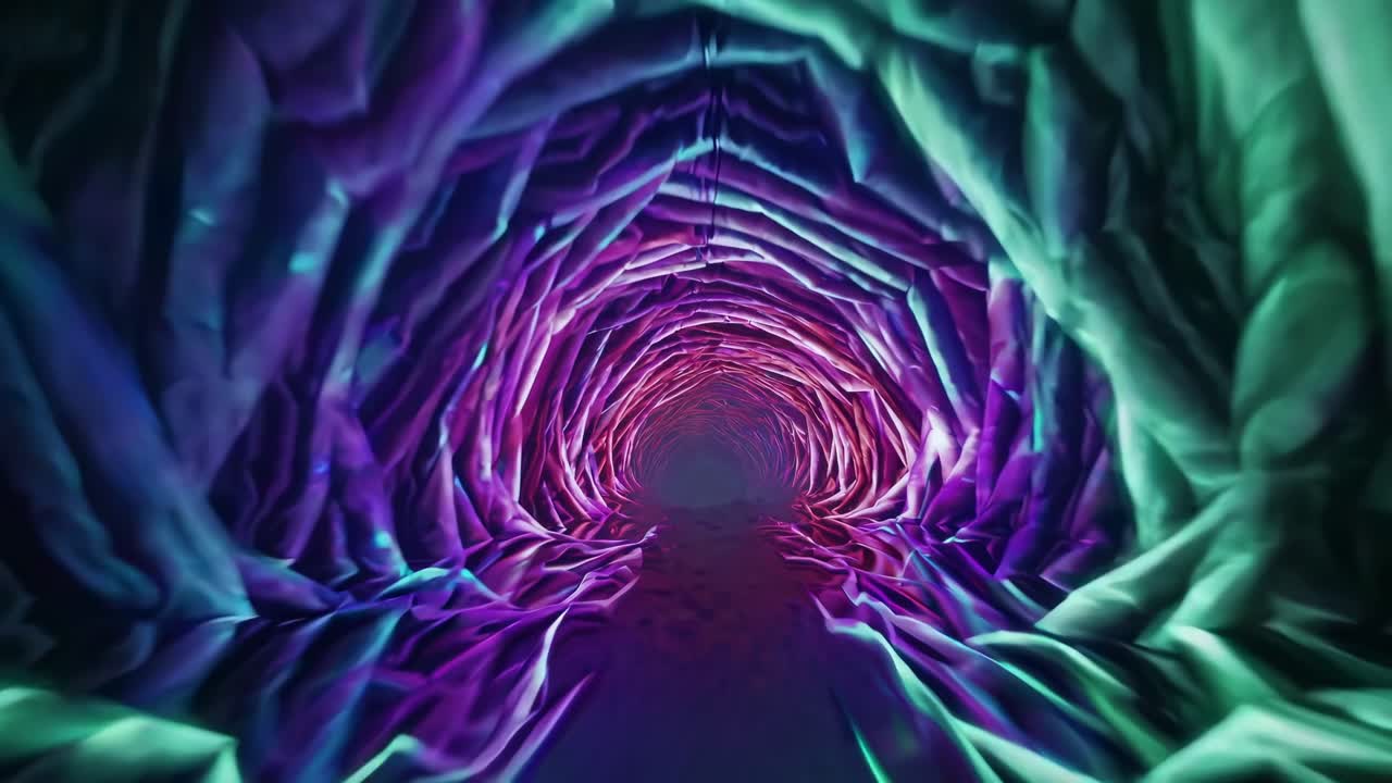 Abstract Glowing Tunnel