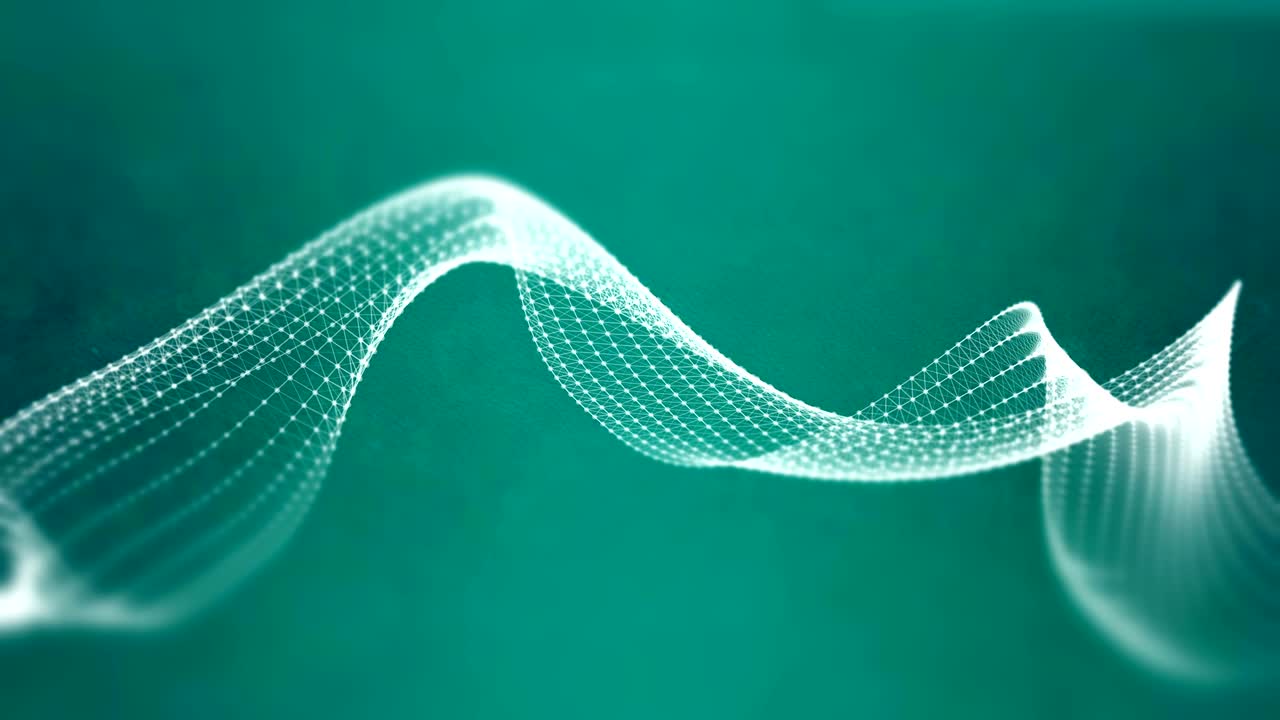 녹색 부드러운 기술 파동 배경