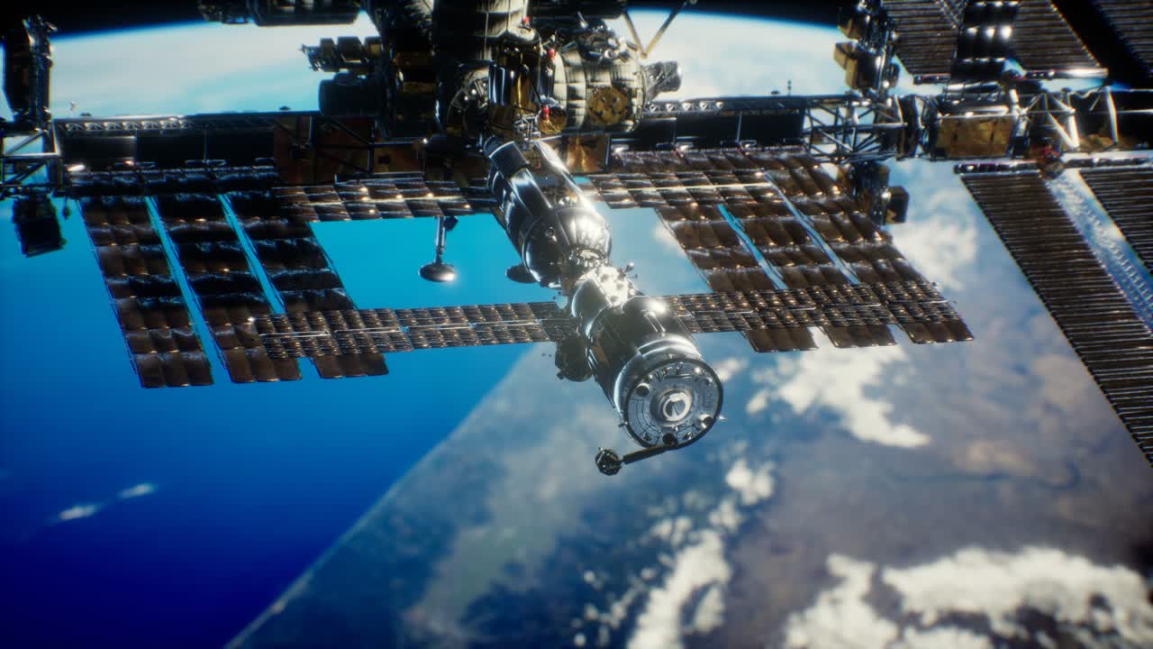 Estação Espacial Internacional. Elementos desta imagem fornecidos pela NASA.
