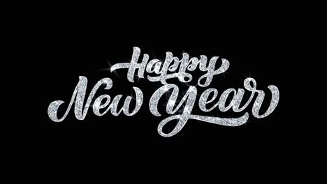 happy new year glitter text