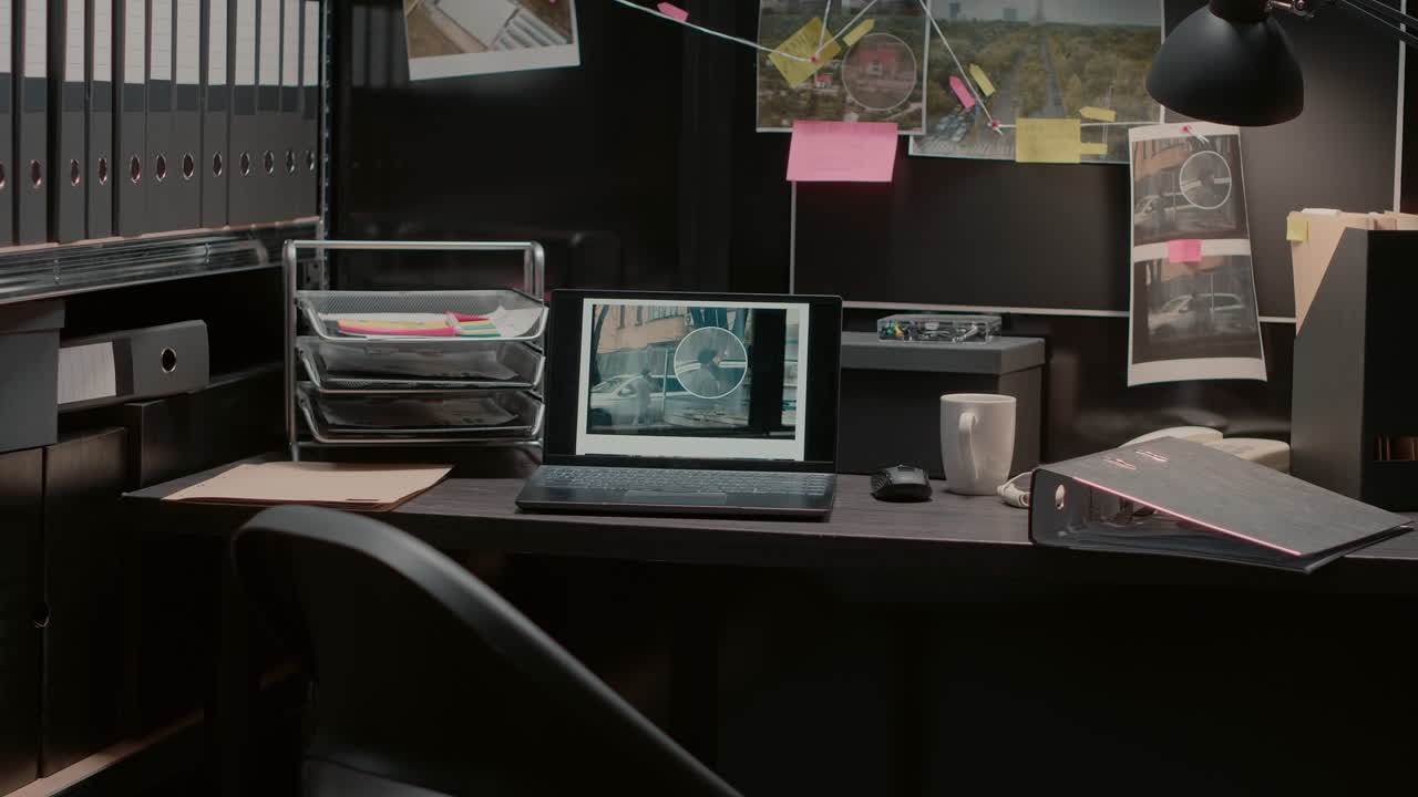 Detective Working at His Desk