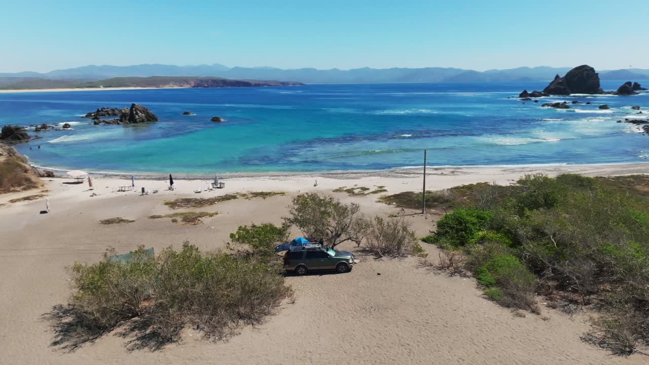 playa exótica de la morita en tenacatita, jalisco. paralaje aéreo