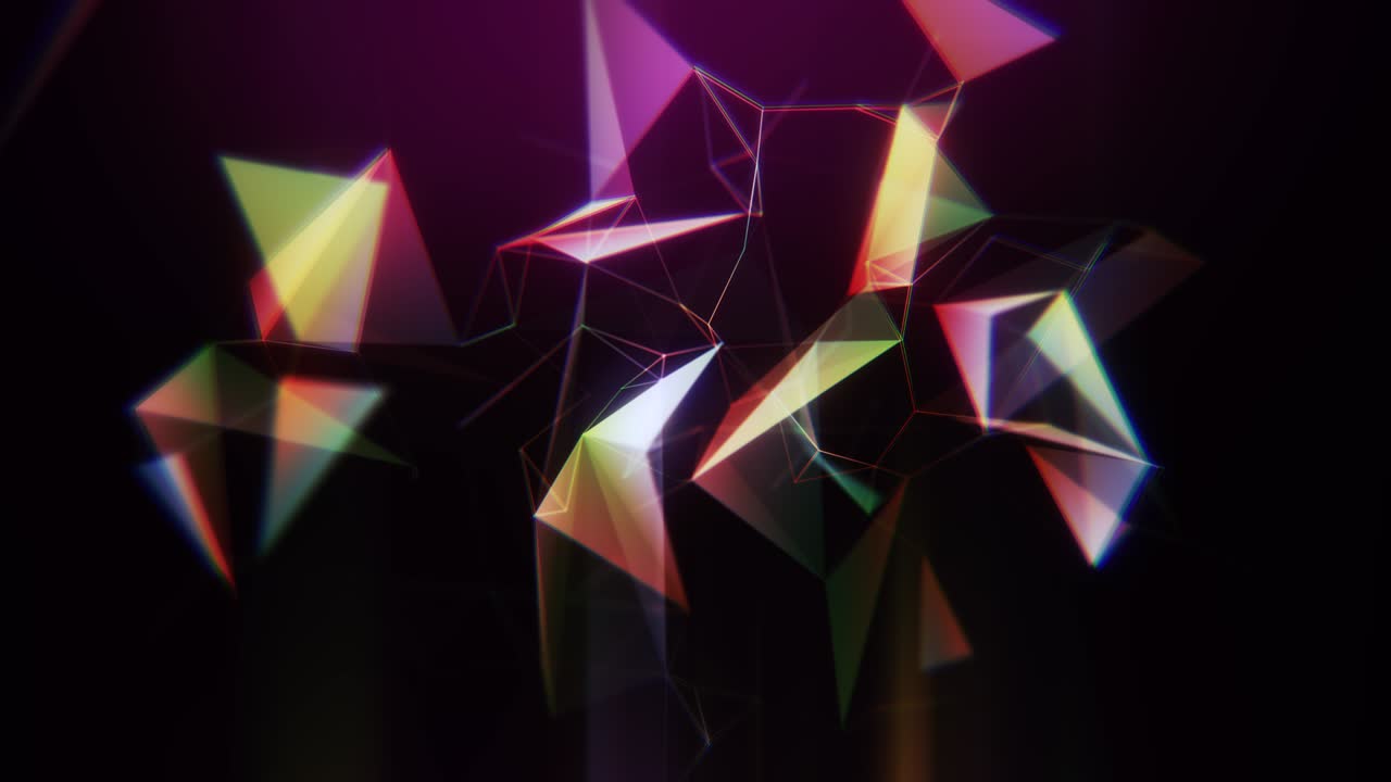 fondo abstracto geométrico con línea conectada y bucle de animación de puntos
