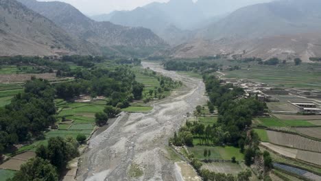 khogyani district’s landscape along its seasonal stream