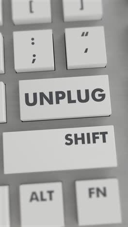 unplug button pressing on keyboard vertical video