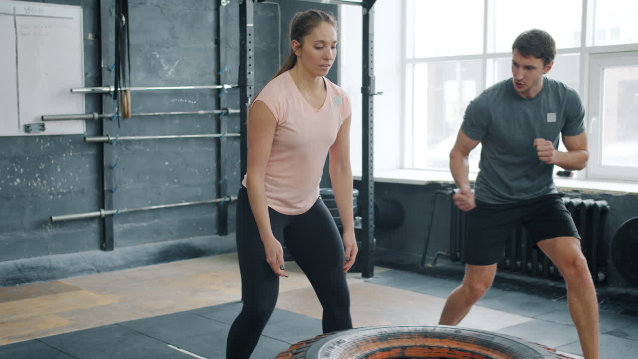 Tire Flipping Workout with Trainer