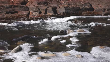 flowing river in colorado over rocks