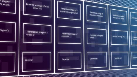 animation of binary coding over ai landscape icons